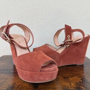 Kate Spade New York Thea/Tianna-style Suede Platform Wedge Sz 6